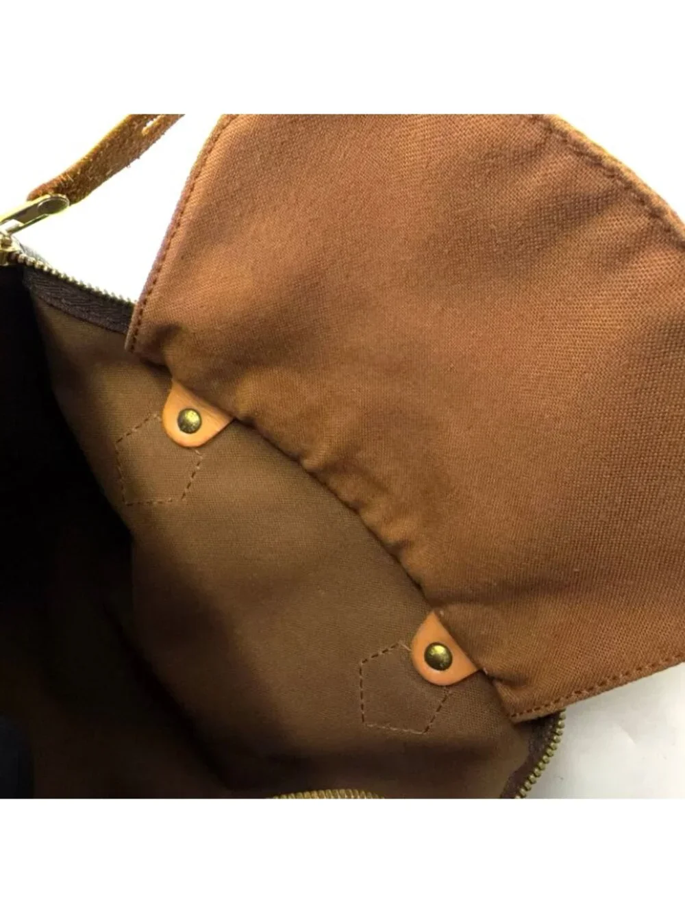 Louis Vuitton Speedy 30 Monogram Leather Brown Handbag Gold